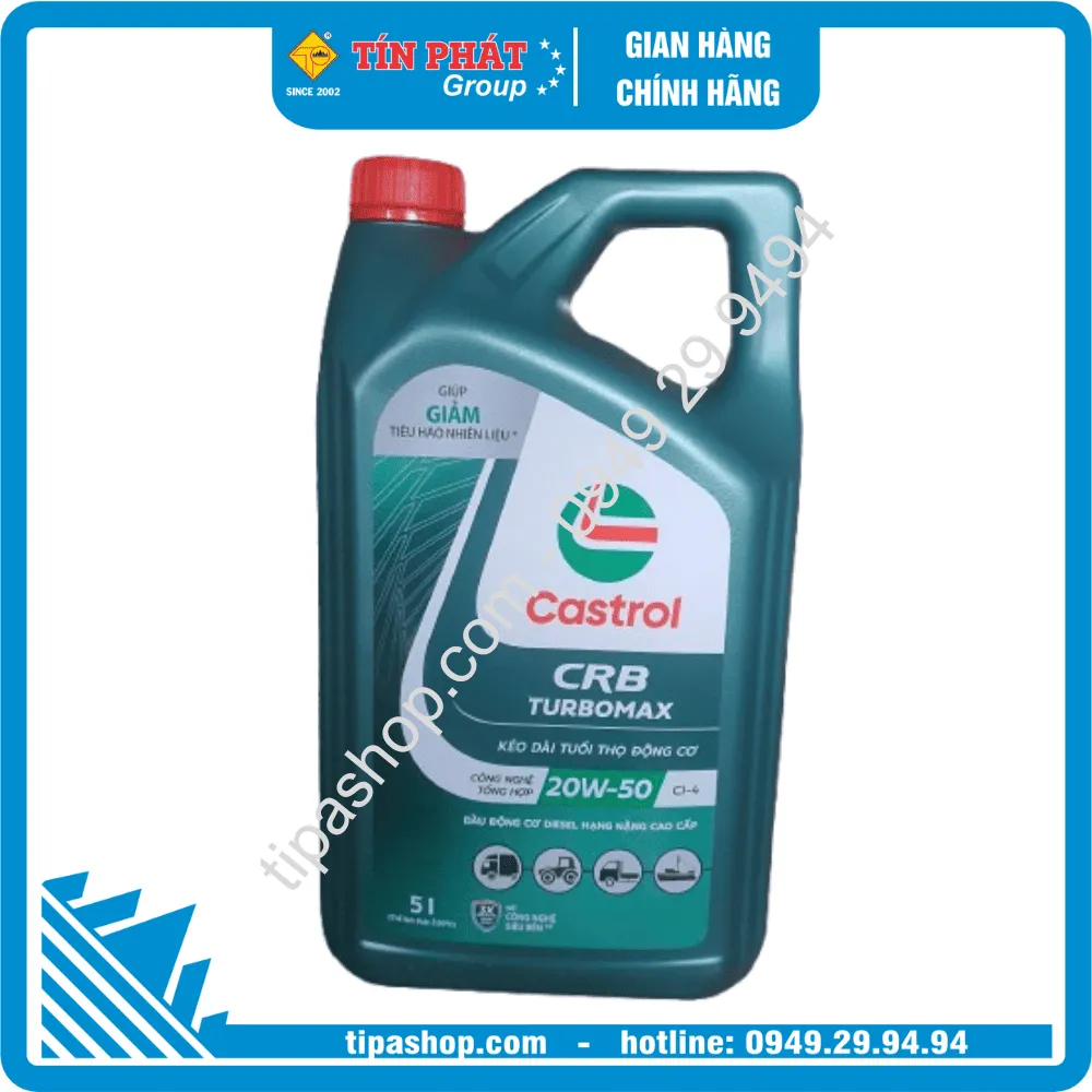 Nhớt Castrol CRB TURBOMAX 20W50 CI-4 (5L)