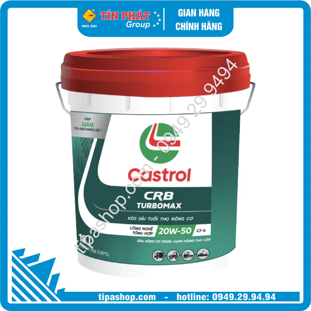 Nhớt Castrol CRB TURBOMAX 20W50 CI4-18 Lít