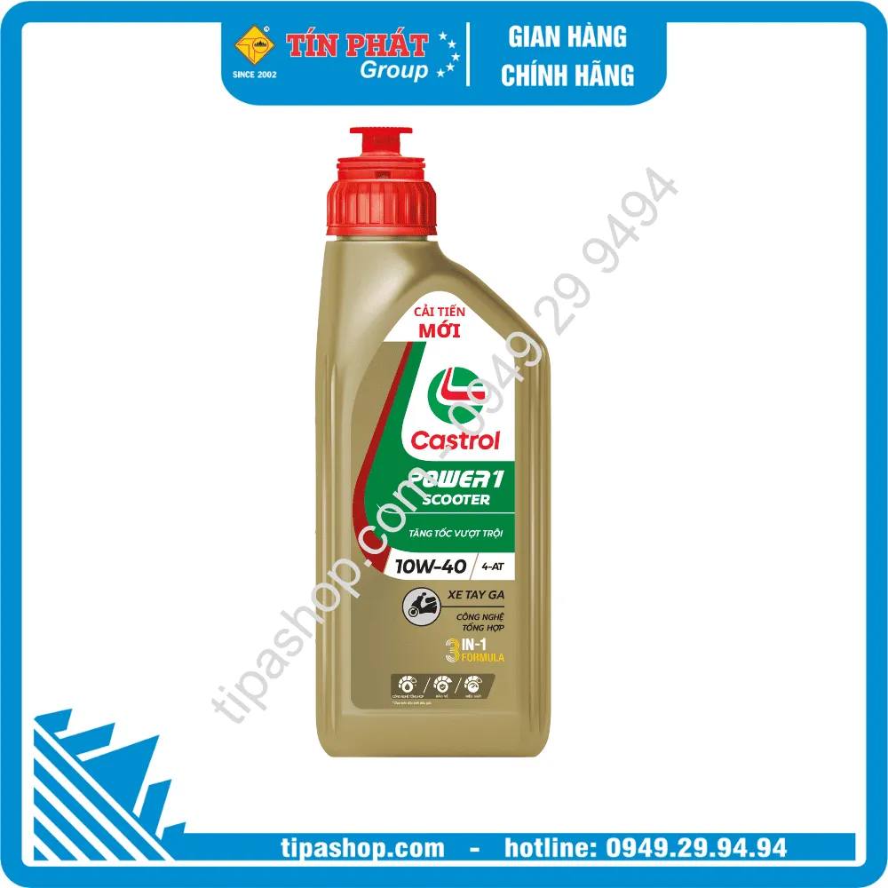 Nhớt Castrol Power1 SCOOTER 10W40 (0.8L)