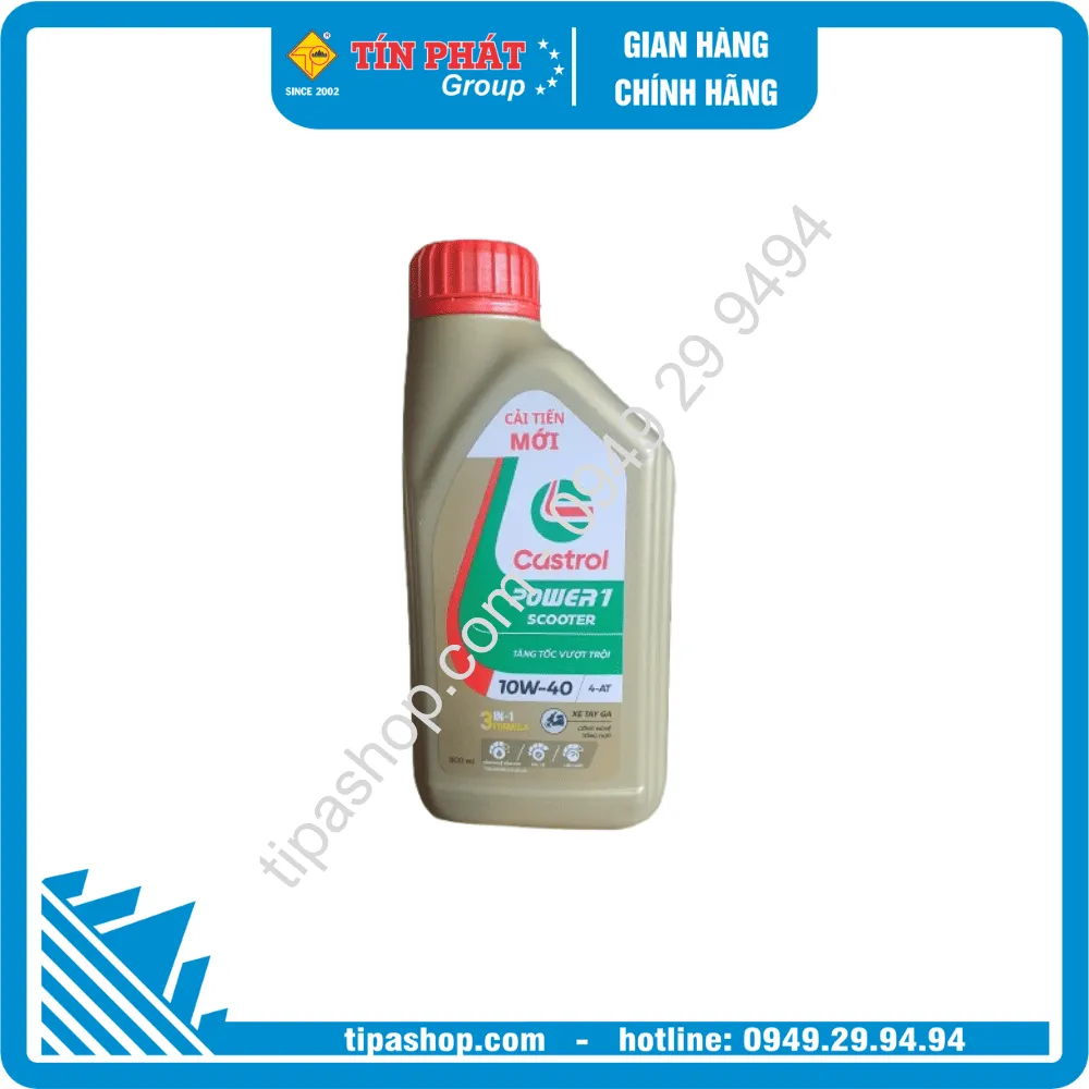 QR Nhớt Castrol Power1 SCOOTER 10W40 (0.8L)