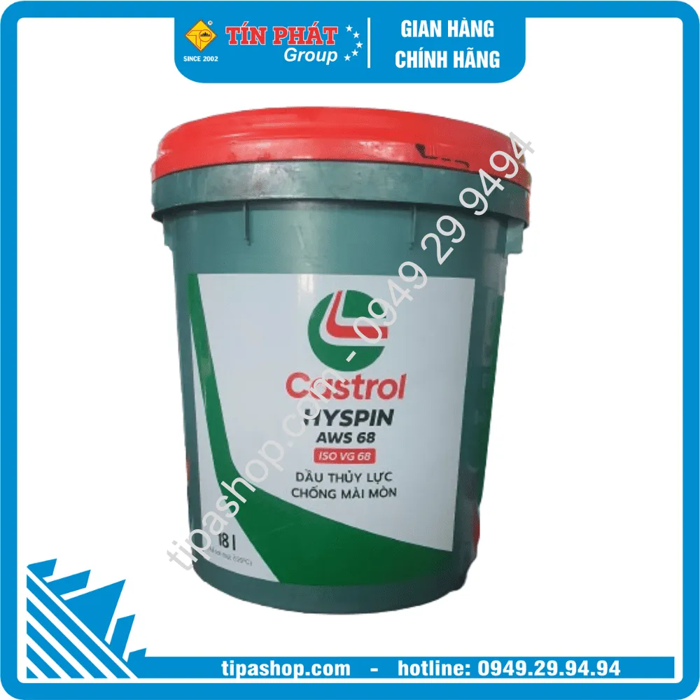 Nhớt Castrol Thủy Lực AWS 68 (xô 18L)