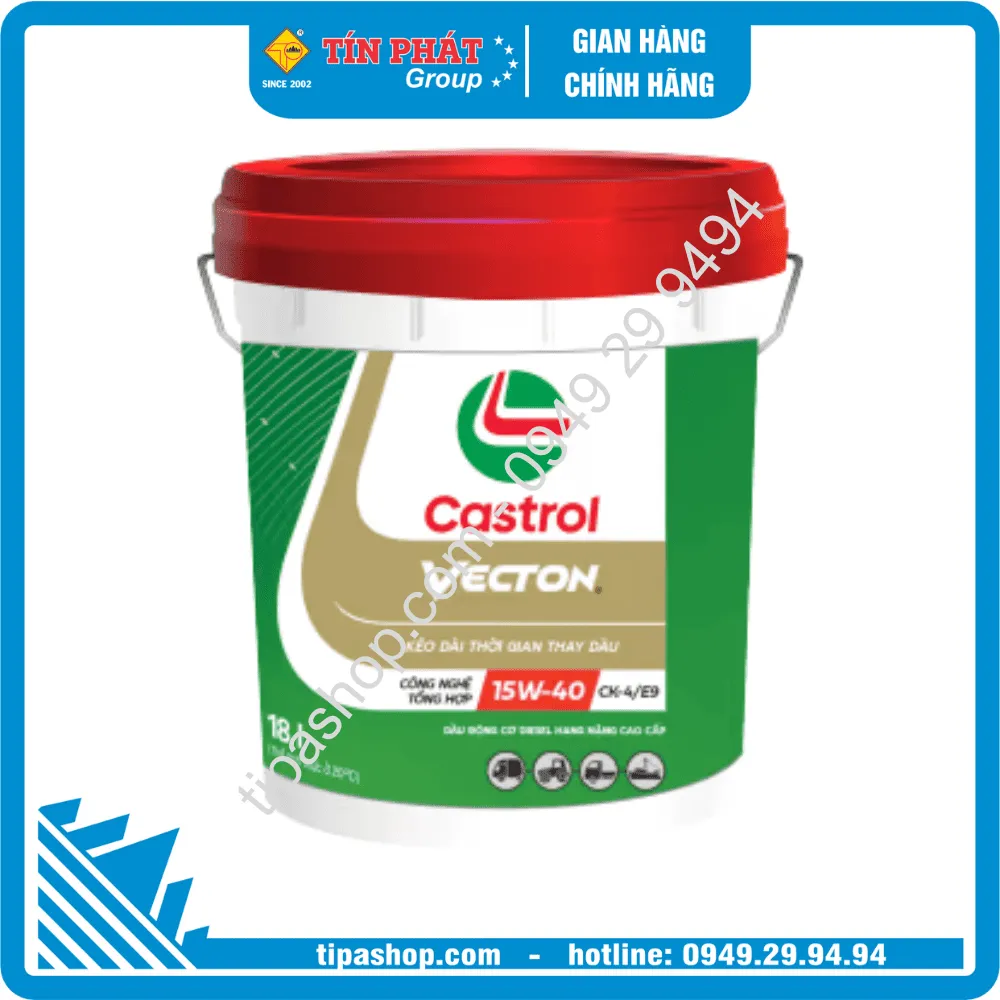 Nhớt Castrol VECTON 15W-40 CK-4E9 18L