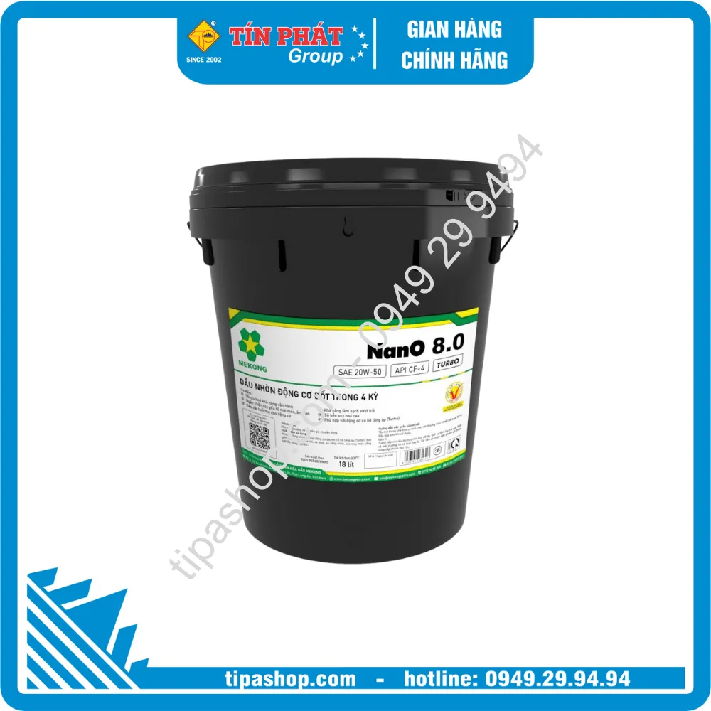 Nhớt Nano 8.0 SAE 20W50 API CF4 (18L)