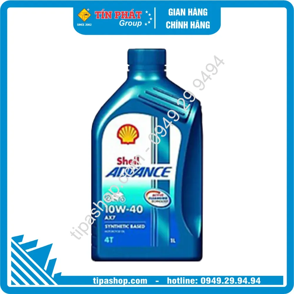 Nhớt Shell 4T AX7 10W40 (1L) SN MA2