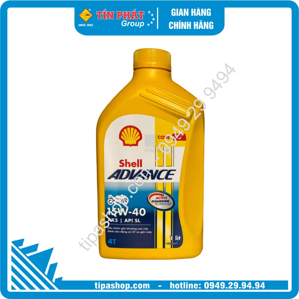 Nhớt Shell 4T AX5 15W40 (1L) SLMA