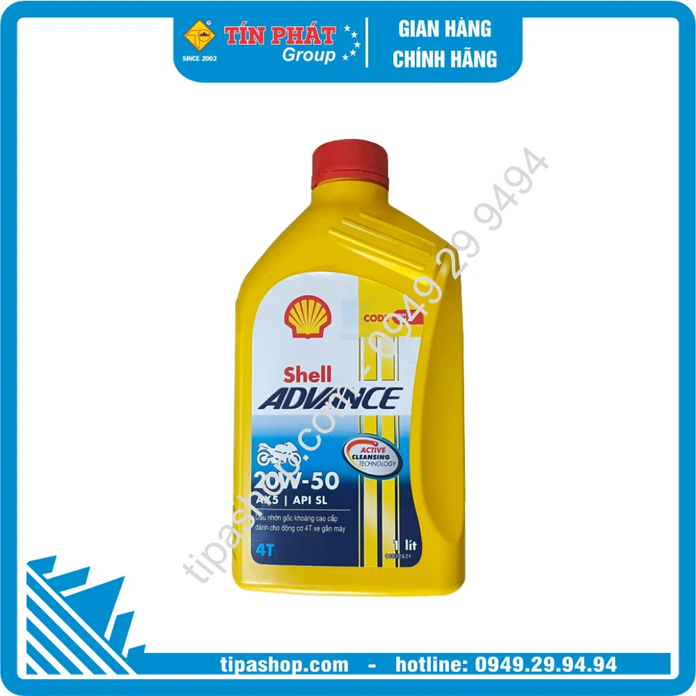 Nhớt Shell AX5 20W50 (1L) SLMA