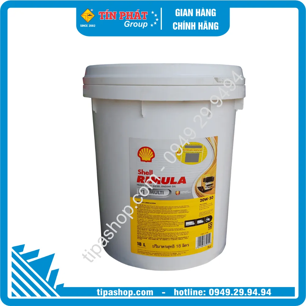 Nhớt Shell Rimula R1 Multi 20W50 - 18L