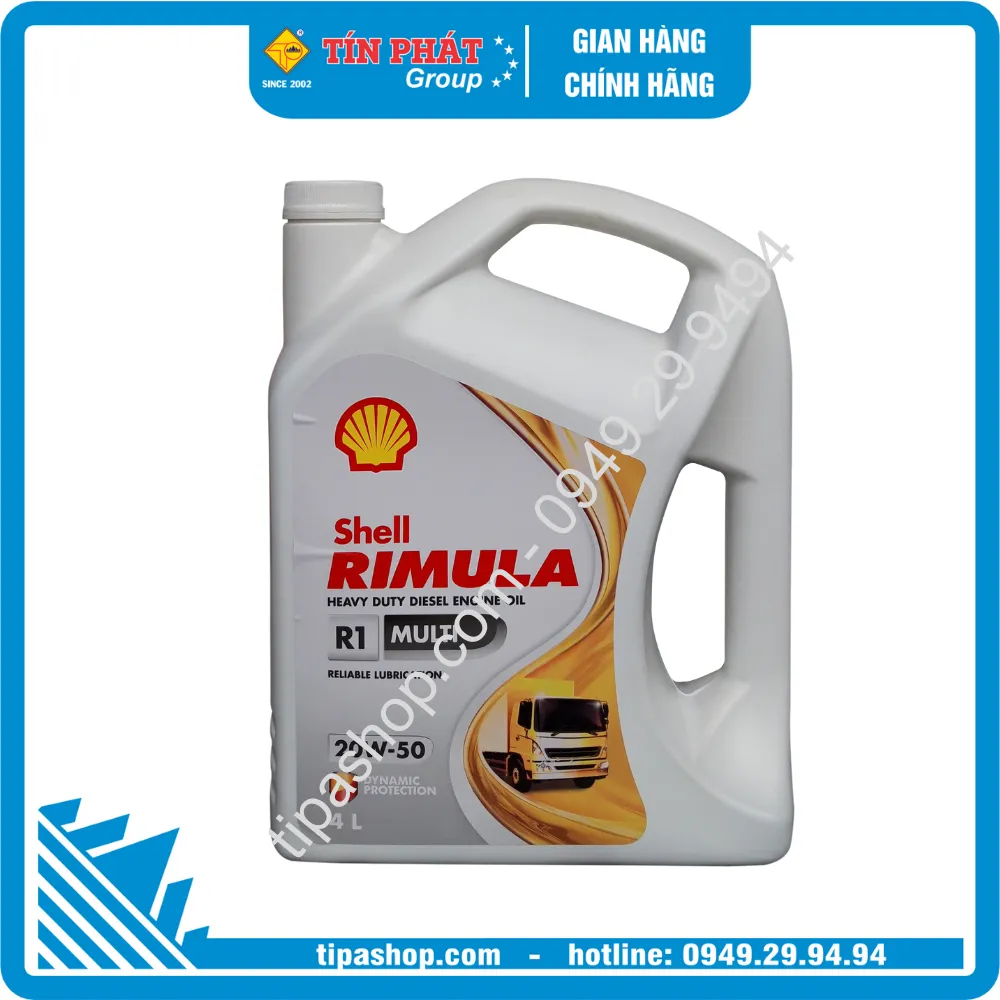 Nhớt Shell Rimula R1 Multi 20W50 4L