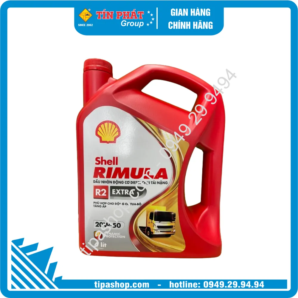 Nhớt Shell Rimula R2 Extra 20W50 CF-4 4L