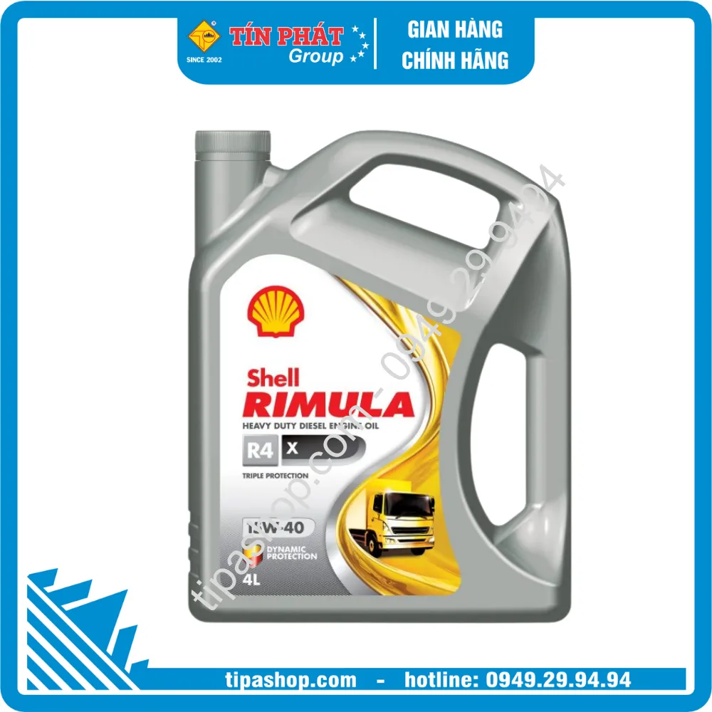 Nhớt Shell Rimula R4 X 15W40 CI4 4L