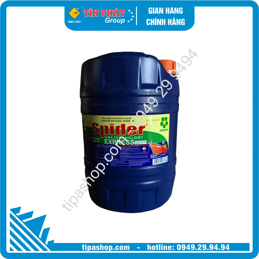 Nhớt Spider Express 40 xanh (18L)