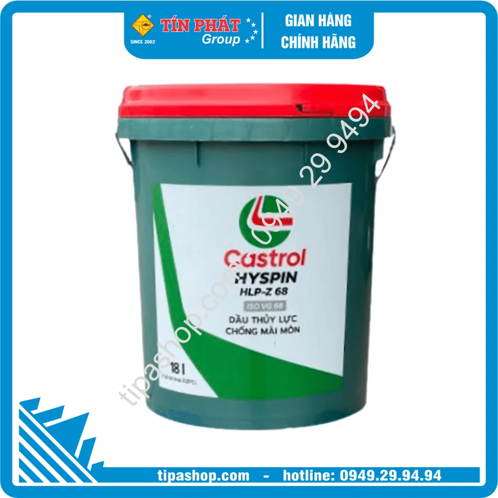 Nhớt Thủy lực Castrol Hyspin HLP-Z 68  Xô 18 Lít