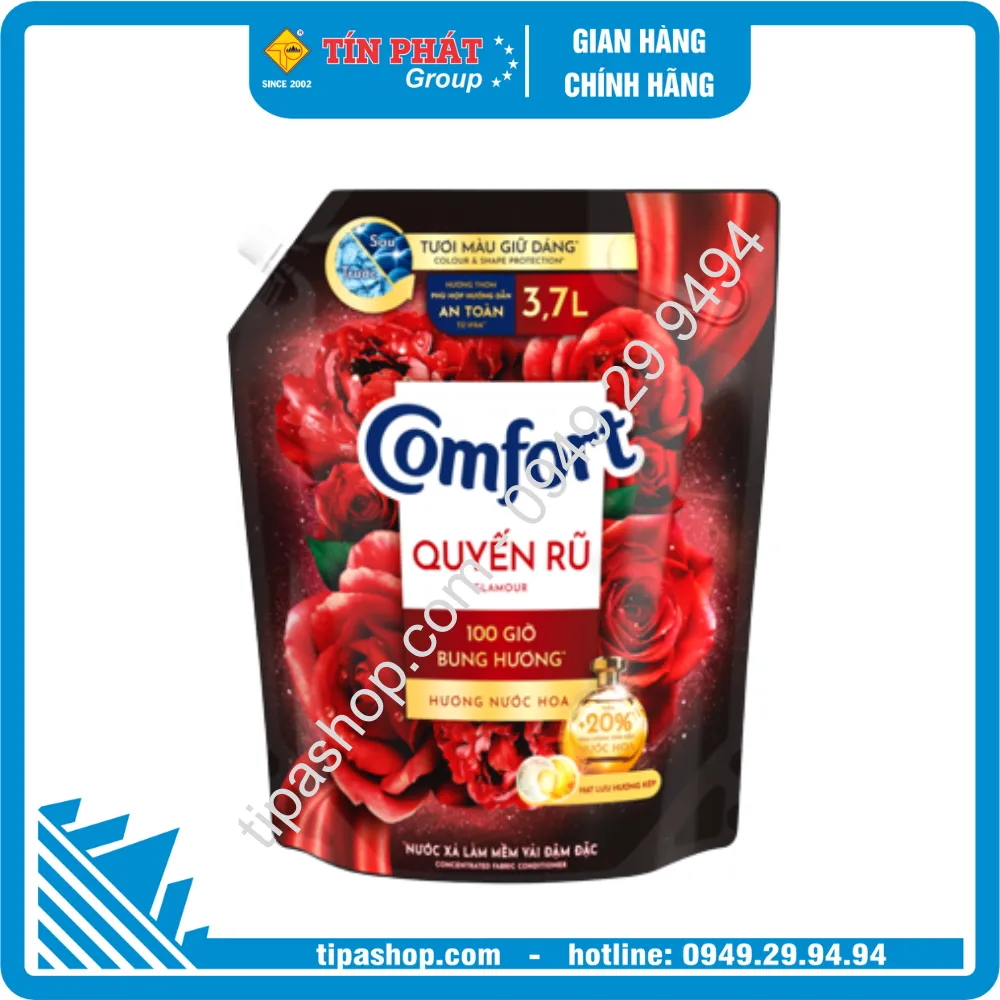 Nước xả vải Comfort Thiên nhiên Quyến Rũ túi 3.7L