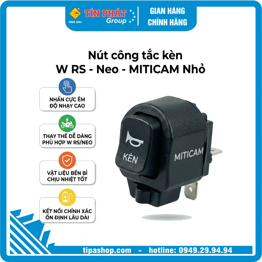 Nút công tắc kèn W RS - Neo - MITICAM Nhỏ