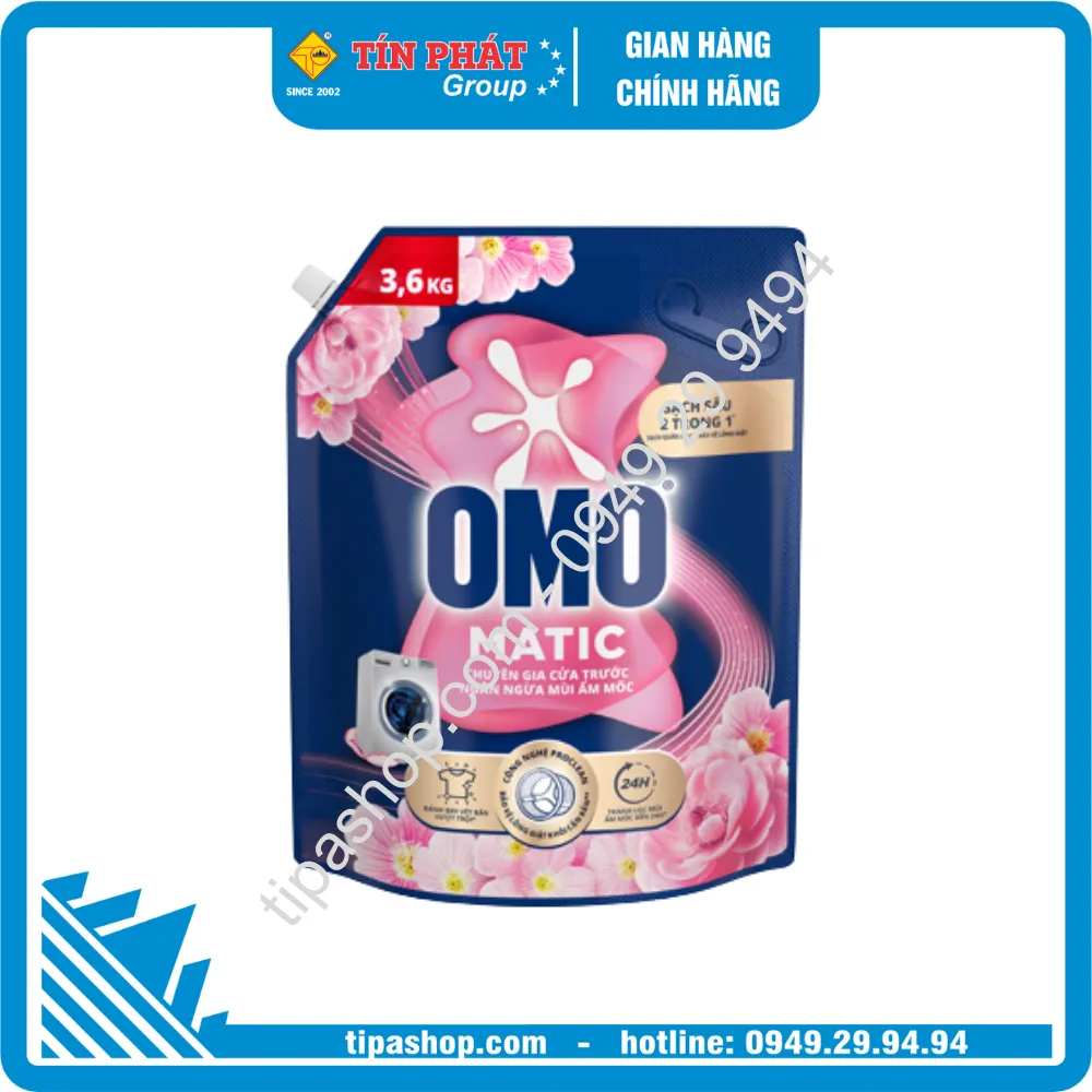 OMO Nước Giặt MG Cửa Trên Tinh Dầu N.Hoa Tinh Tế 3.6kg