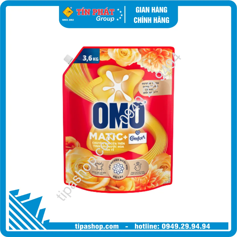 OMO Nước Giặt MG Cửa Trước Ngăn Ngừa Mùi Ẩm Mốc 3.6kg