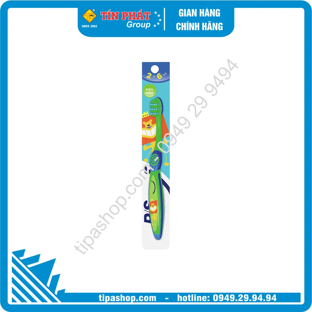 P/S Bàn chải đánh răng  trẻ em 2-6 tuổi 6 cái