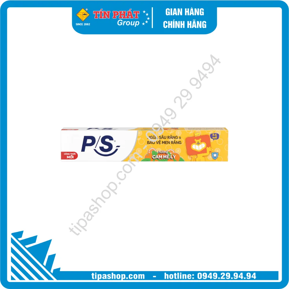 P/S Kem Đánh Răng Trẻ Em 2-6 Tuổi Hương Cam 90g