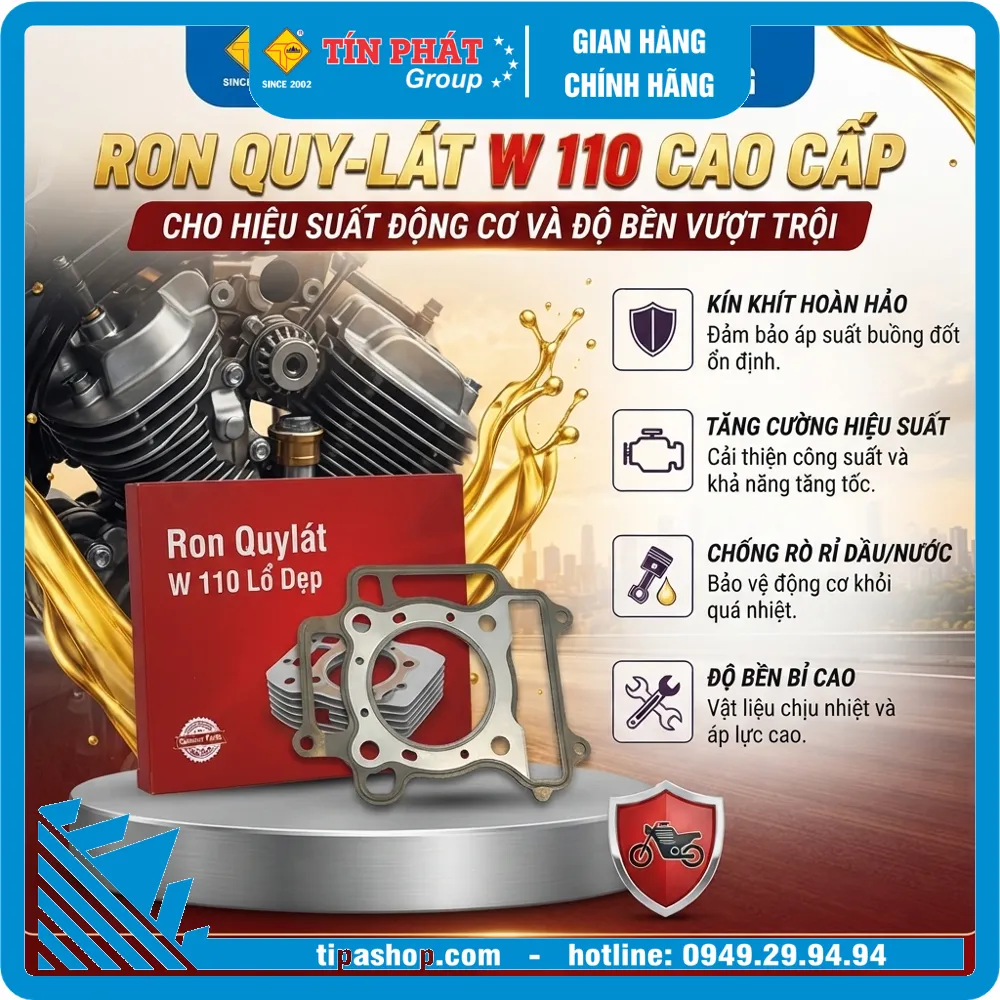 Ron Quylát W 110 Lổ Dẹp Hộp Đỏ
