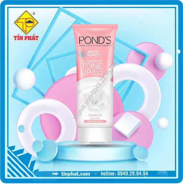 Sữa Rửa Mặt Dưỡng Trắng Nâng Tông Pond’s Tinh Chất Sữa 100g