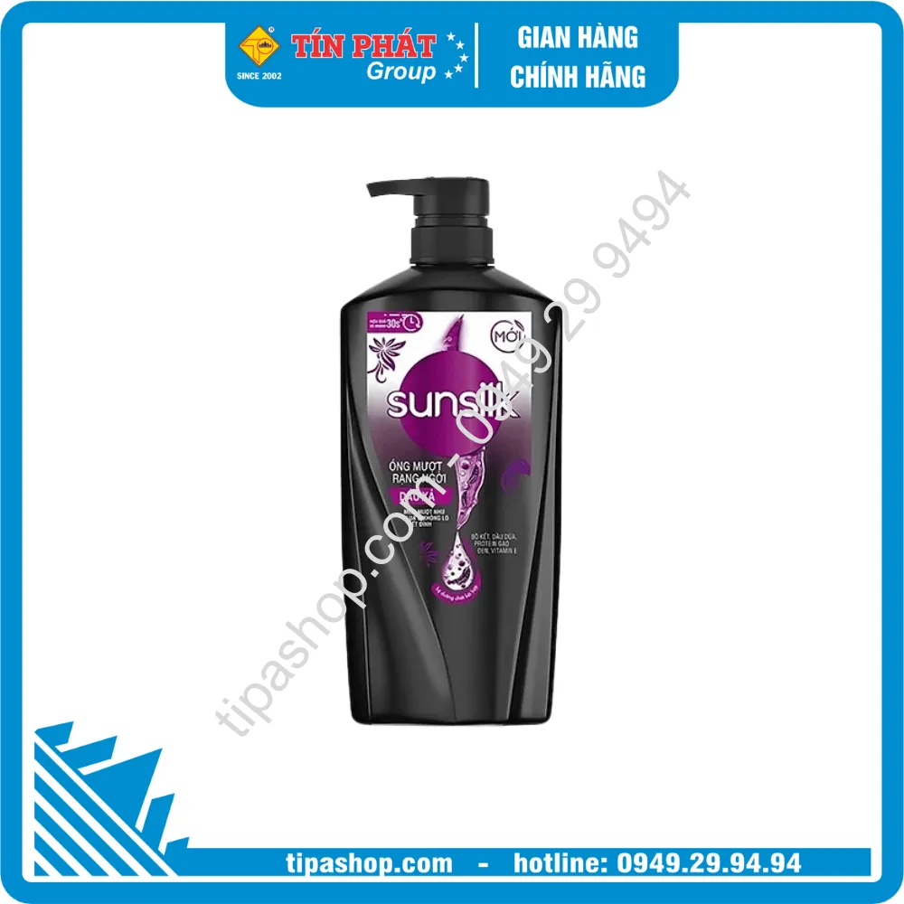 SUNSILK Dầu Xả Óng Mượt Rạng Ngời (Đen) 640g
