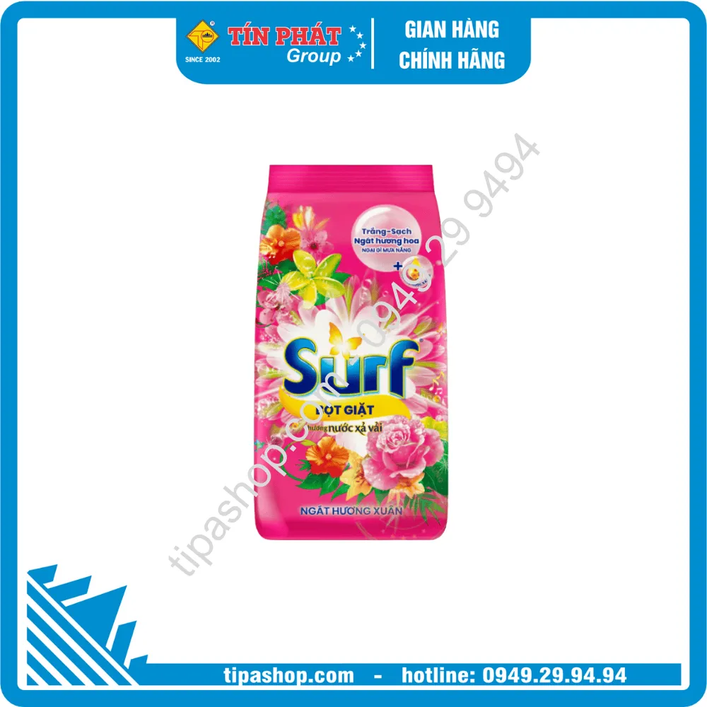 SURF Bột Giặt Hương Nước Xả Vải Ngát Hương Xuân 800g