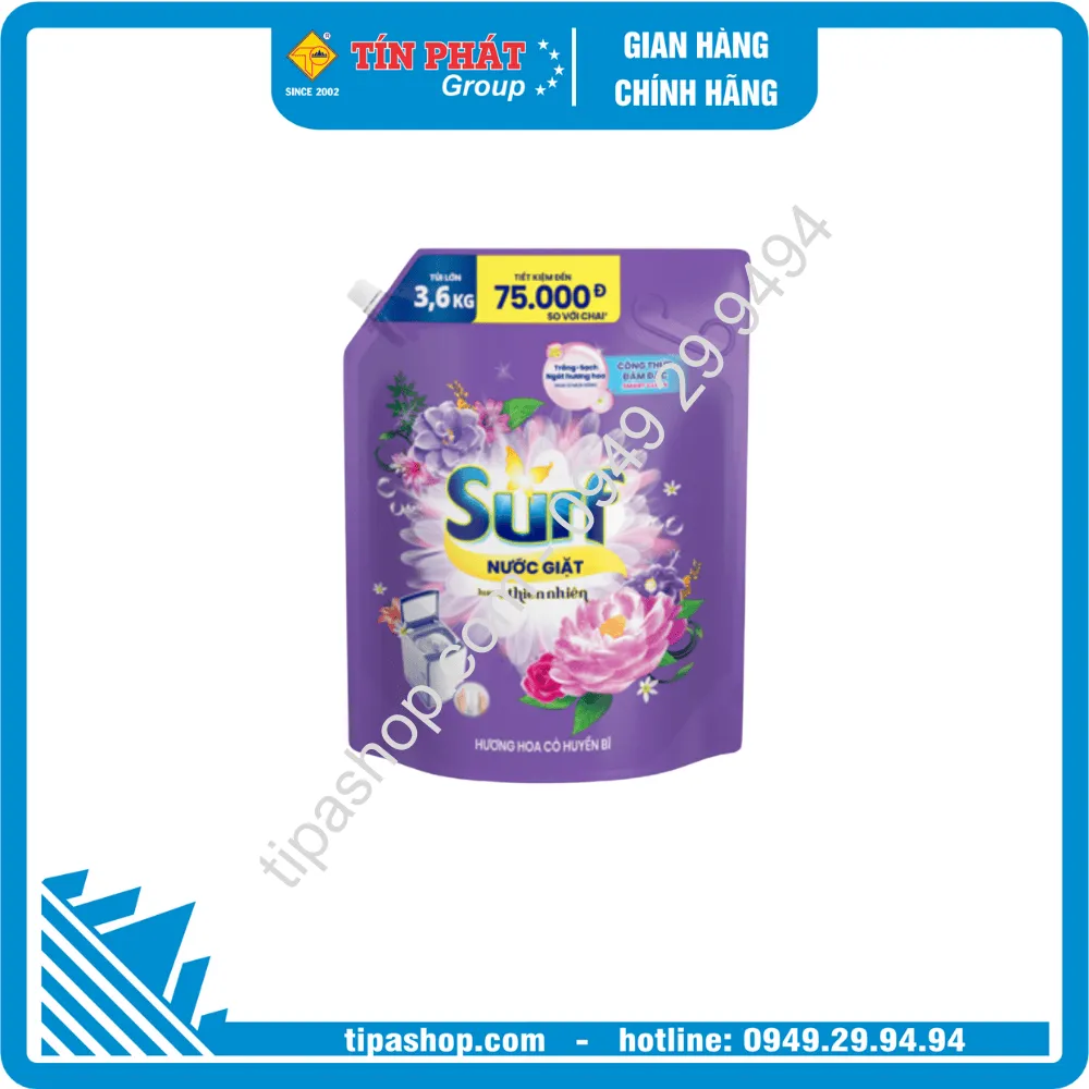 SURF Nước Giặt Hương Hoa Cỏ Huyền Bí 3.6Kg