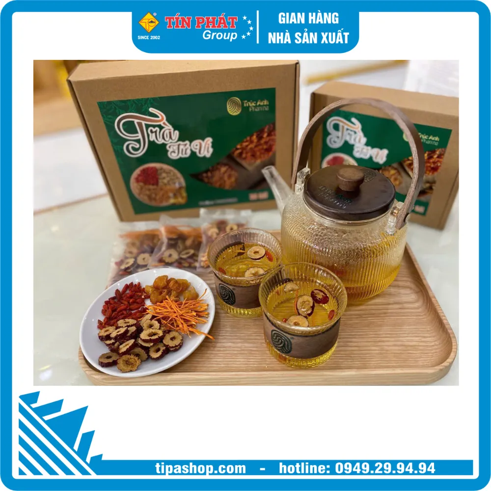 Trà Tứ Vị (Hộp 30 gói) - Trà Đông Trùng Trúc Anh