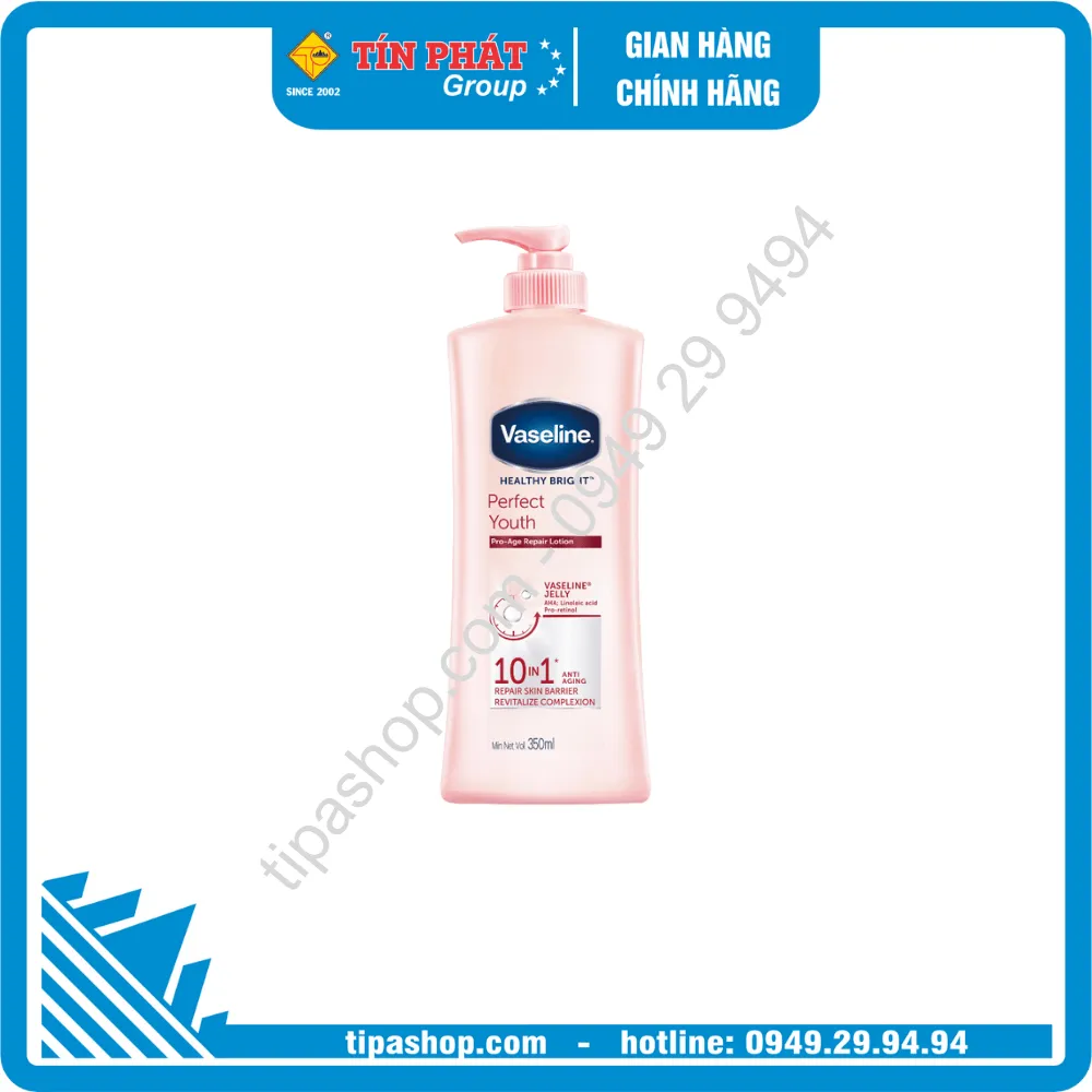 VASELINE sữa dưỡng thể trắng da 10 lợi ích 350ml