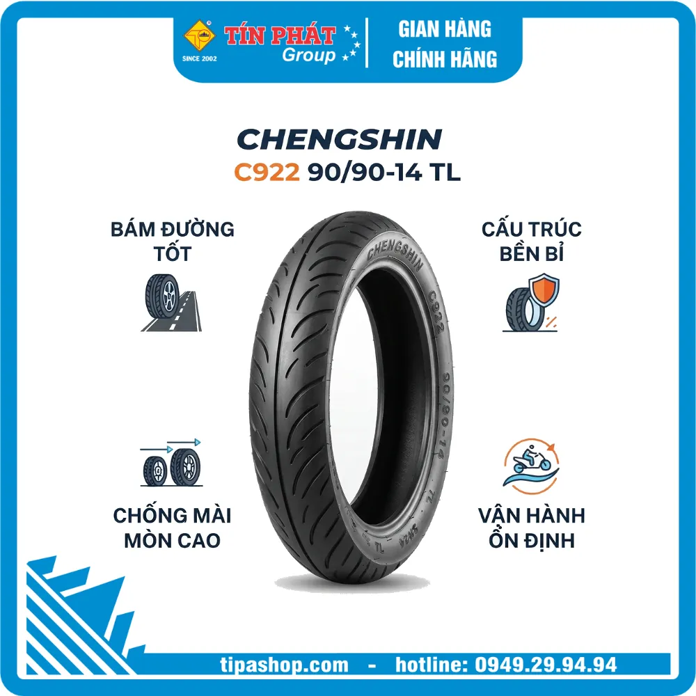 Vỏ Chengshin 90/90-14 TL - C922