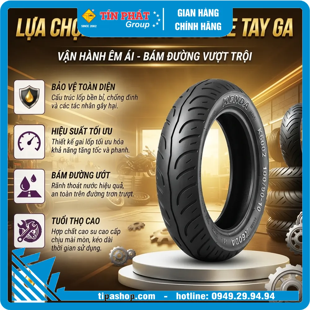 Vỏ Kenda 100/90-10 K6002