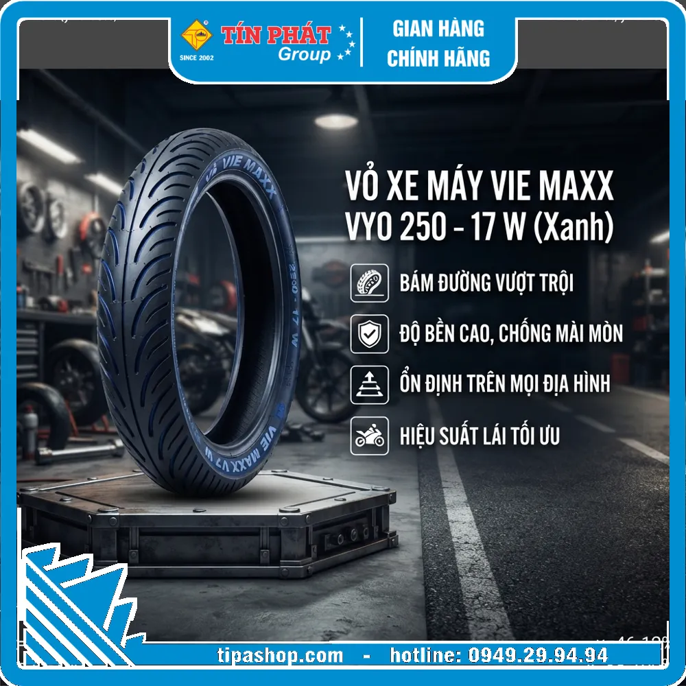 Vỏ VIE MAXX VYO 250 - 17 W ( Xanh)