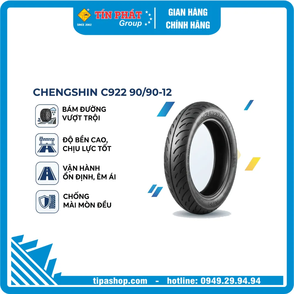 Vỏ Xe Chengshin 90/90-12 (C922)
