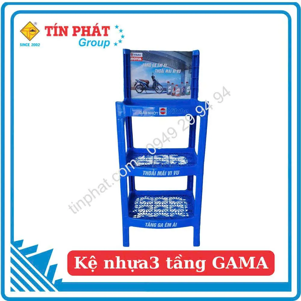 Kệ Nhựa Nhớt GAMA - 3 tầng
